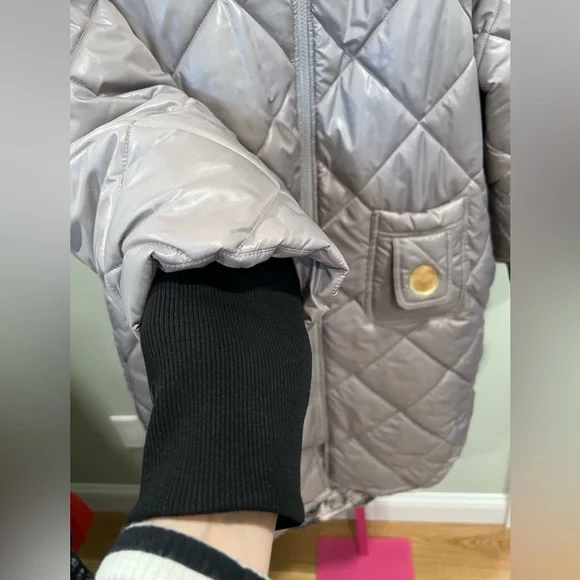 Colori Taupe Puffer Coat European Brand NEW - Picture 5 of 9